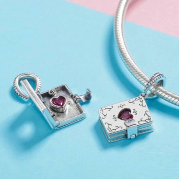 Solid 925 Silver Romantic Love Letter Charm - Picture 3 of 5